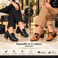 ✨ Mocassin Femme Élégance – Talon Confort & Style Chic