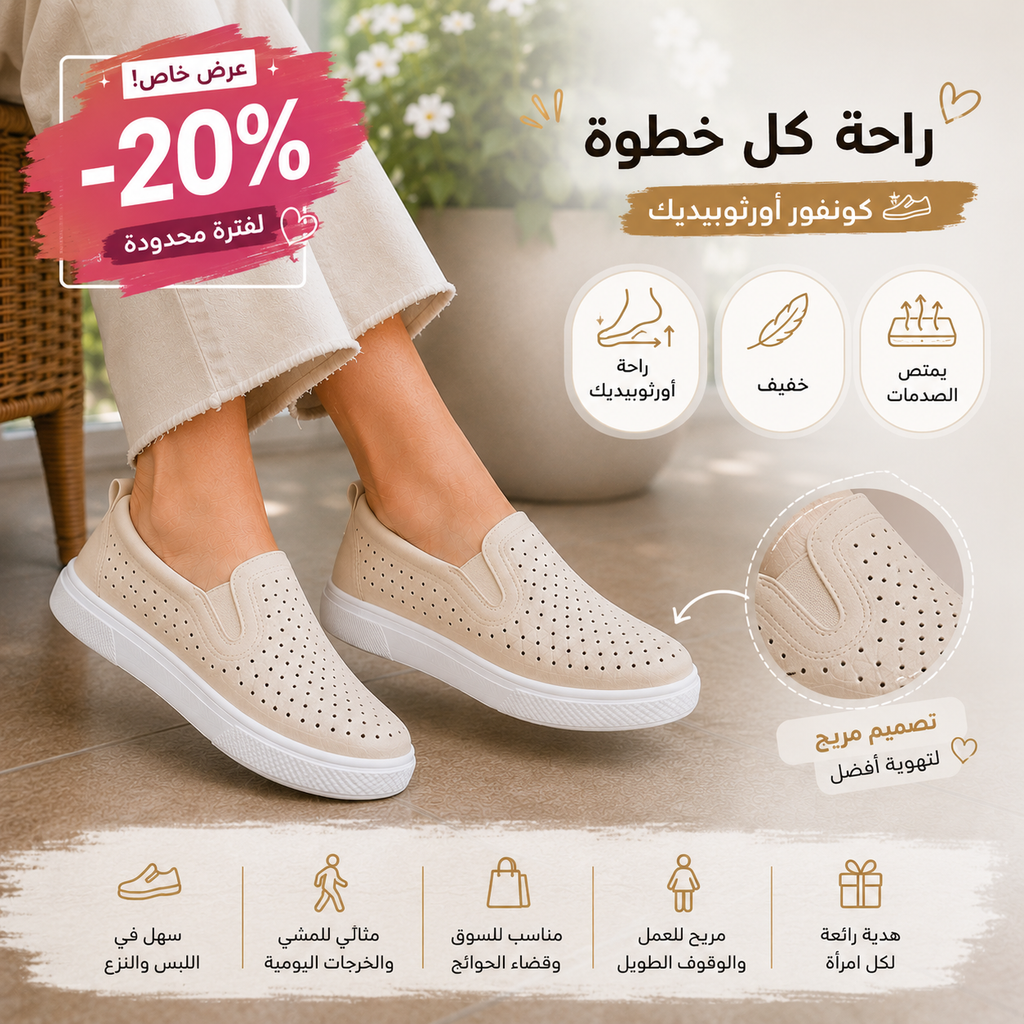 👟 Chaussures Confort Orthopédique Beige