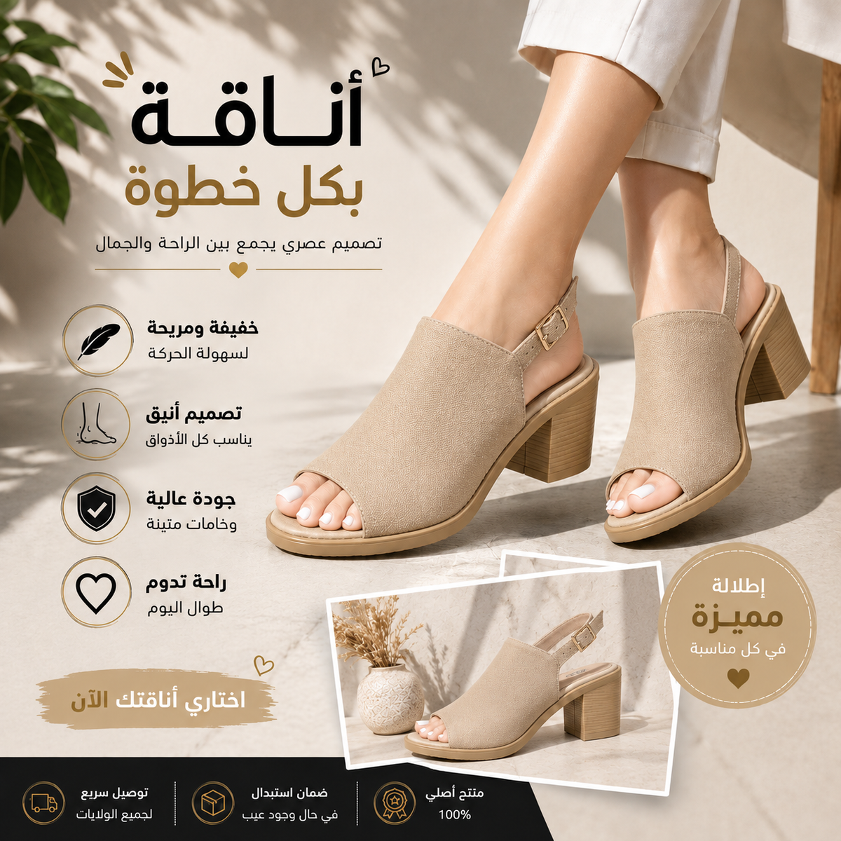 👠 Élégance 2026 – Sandales Femme Chic & Confort 3 couleur