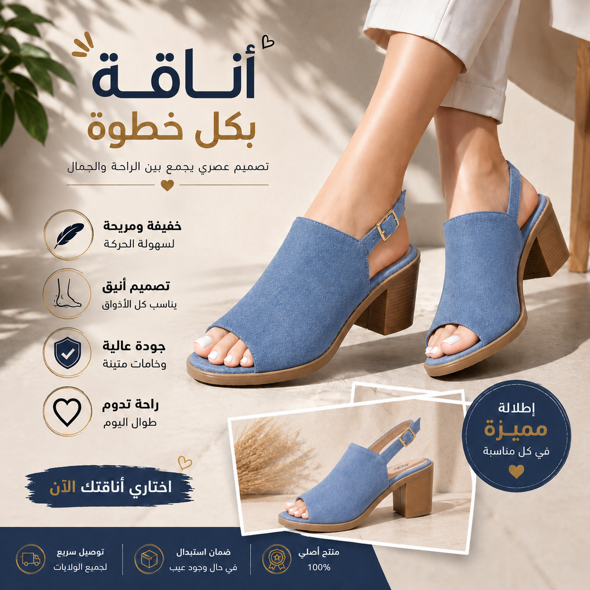 👠 Élégance 2026 – Sandales Femme Chic & Confort 3 couleur